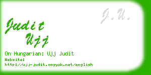 judit ujj business card
